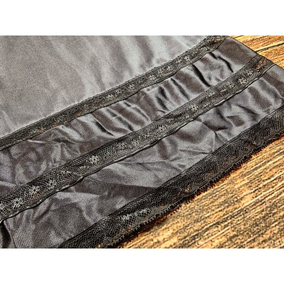 VTG Adonna JCPENNEY Black All Nylon Slip Nightgown Lace Trim Women Sz 32 USA EUC - Picture 6 of 12